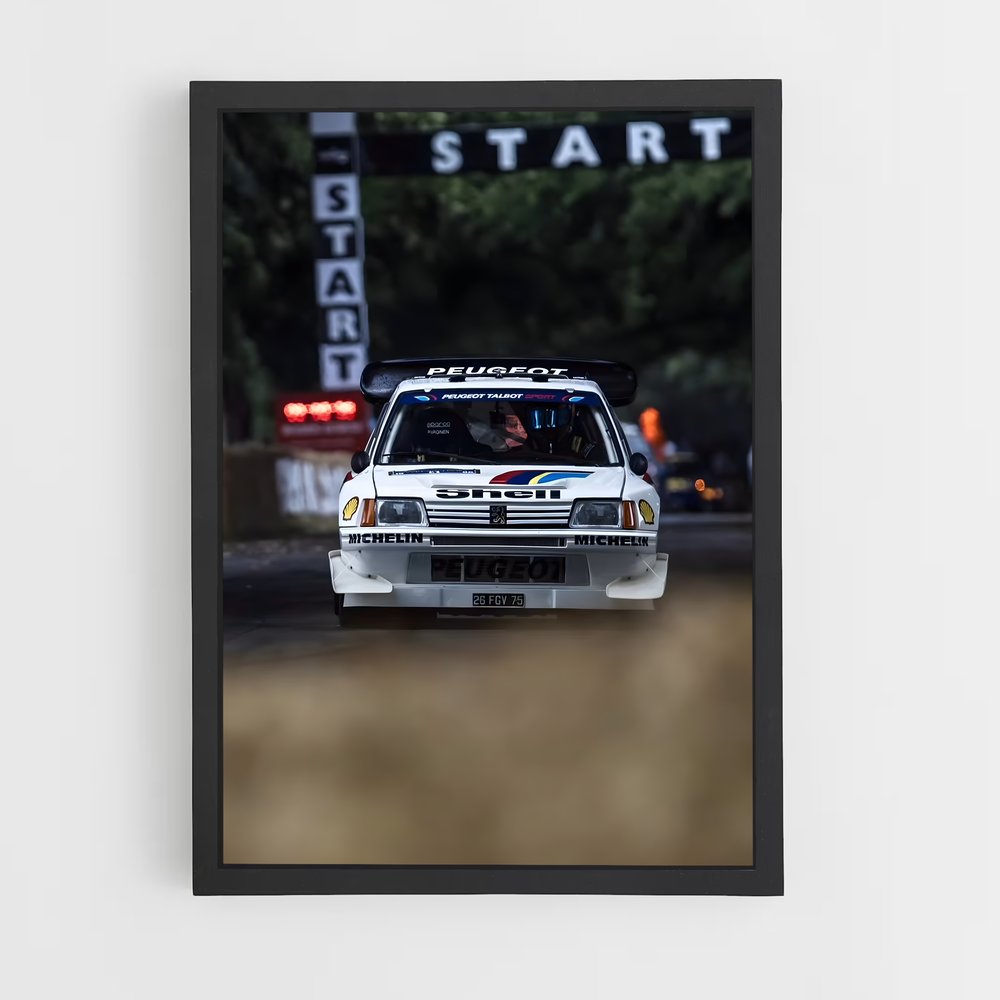 Poster Nuit de Rallye – affiche Peugeot (vue 2)